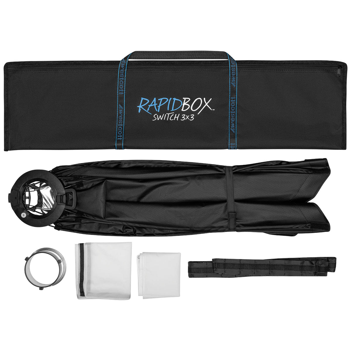 Westcott Rapid Box Switch 3x3 Fold-Flat Softbox & Grid