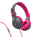 JLab  JBuddies Studio 2 On-Ear Kids Wired Headphones (Gray/Pink)