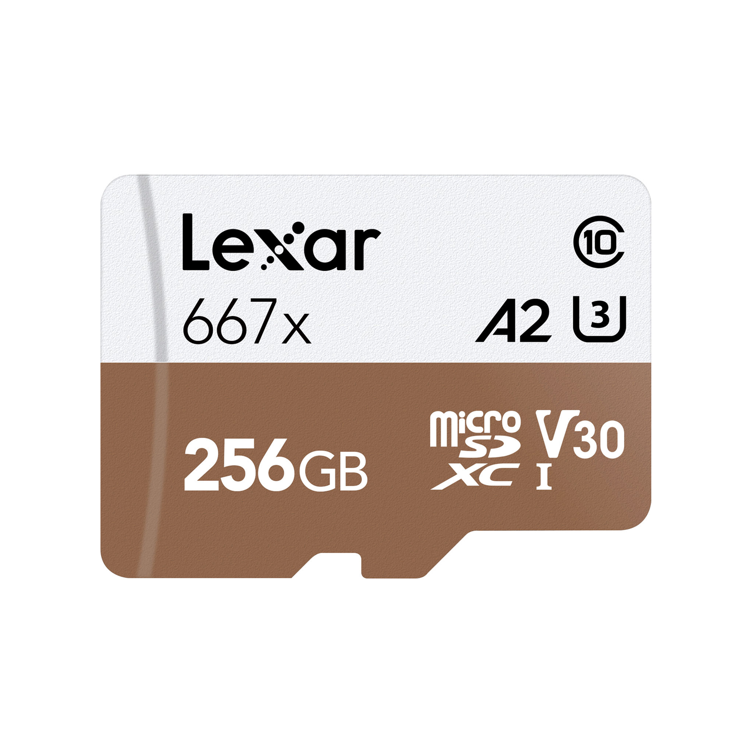 Carte mémoire microSDXC UHS-I Professional 667x Lexar de 256 Go avec adaptateur SD - Boîte ouverte