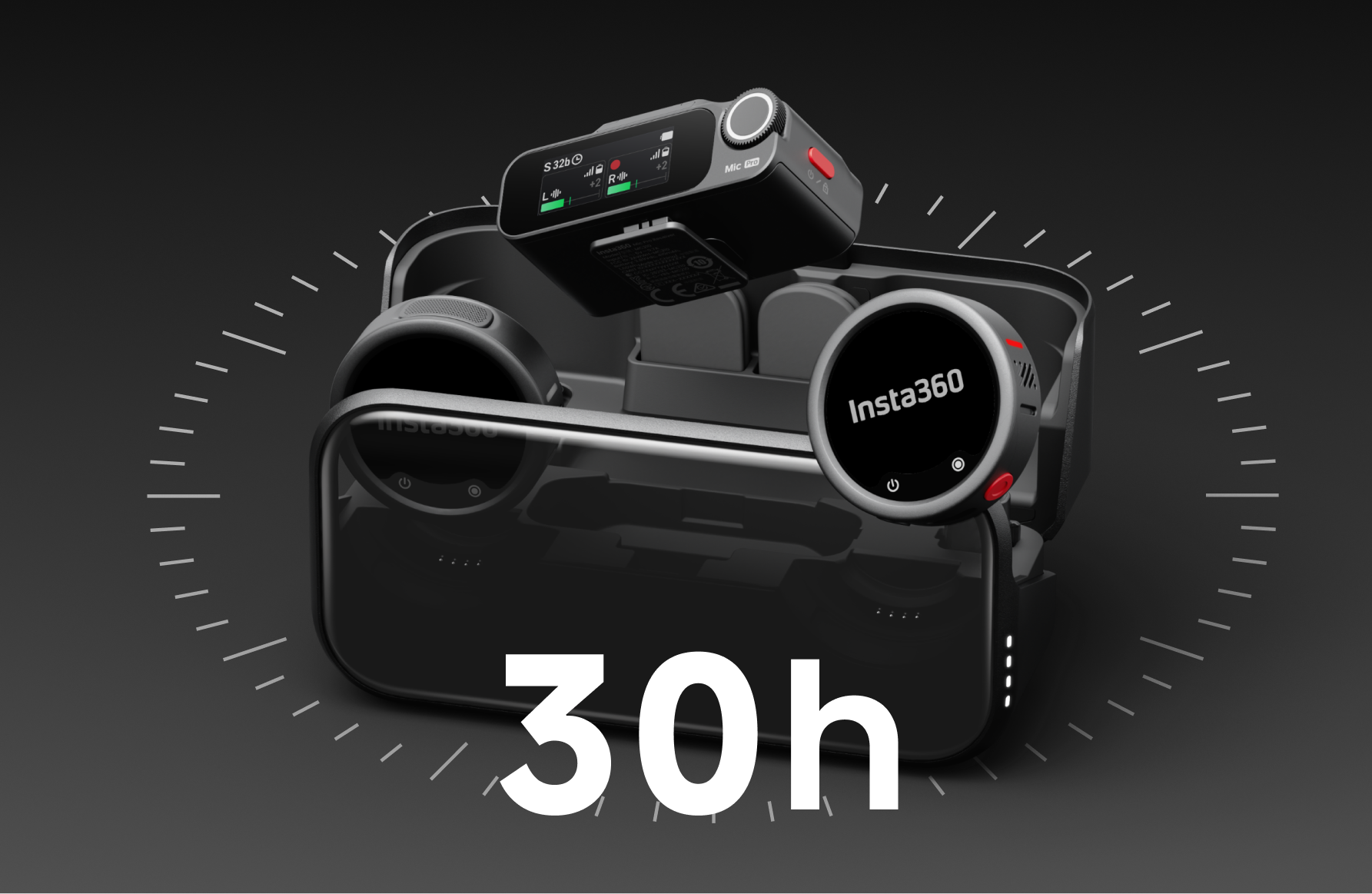 Insta360 Mic Pro Transmitter (Midnight Black)