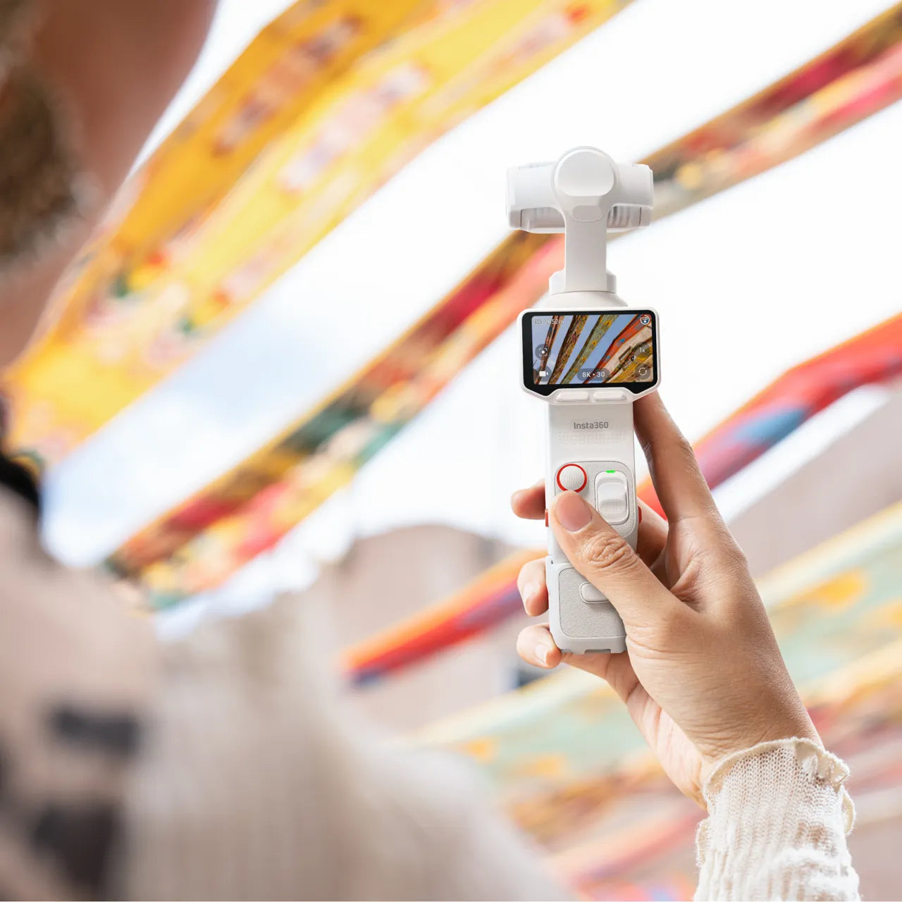 Insta360 1/4"-20 Thread Handle for Luna Ultra (White)