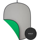 Westcott Collapsible 2-in-1 Gray & Green Screen Backdrop (5' x 6.5')