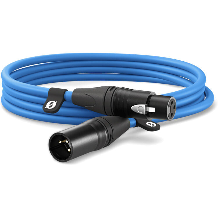 Câble XLR premium Rode, 3m / 9,8 pieds, bleu