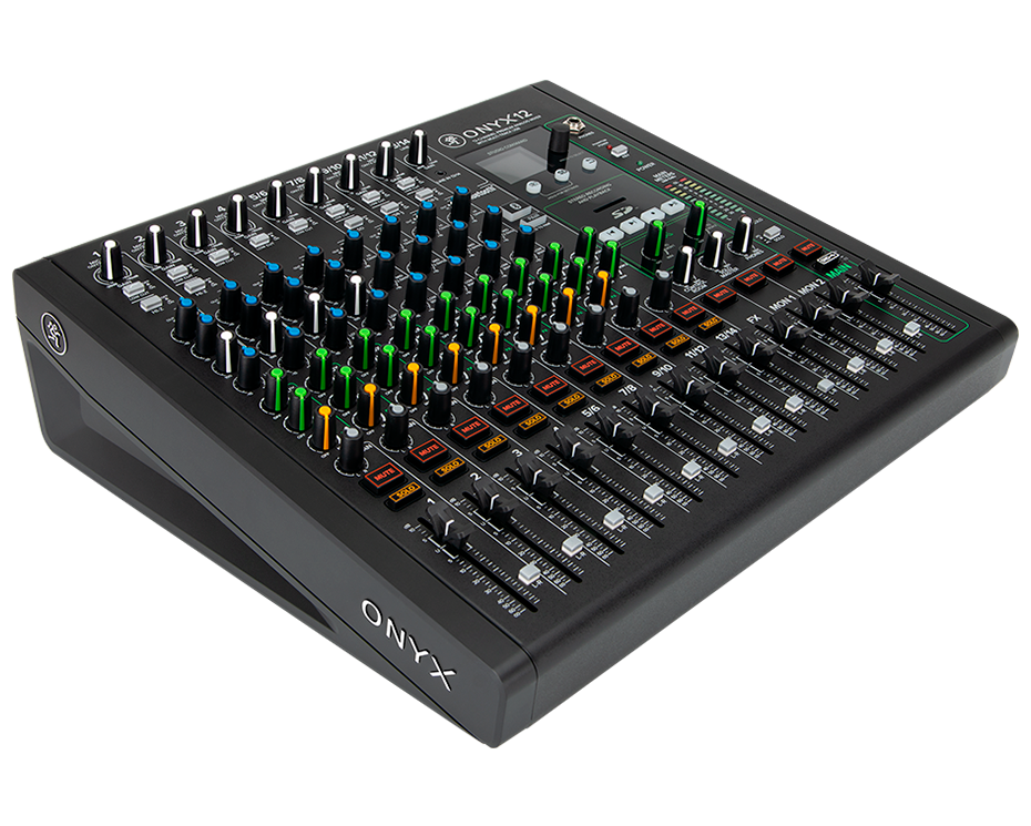 Mackie 12-Channel Premium Analog Mixer with Multi-Track USB recording.