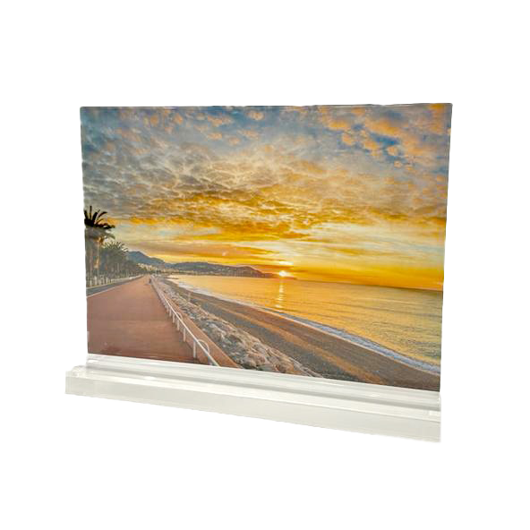 Cadre d'image en table à double face acrylique - Horizontal - 7x5