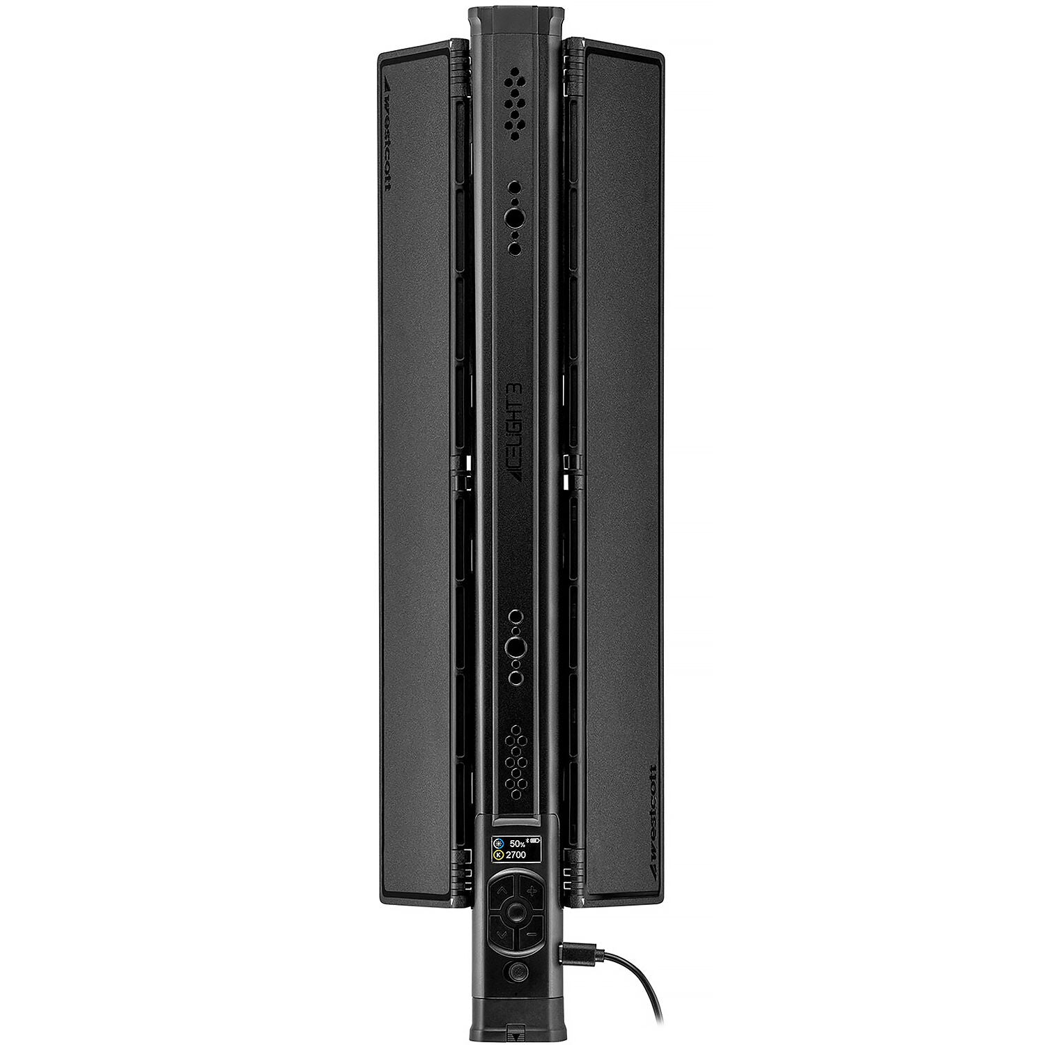 Westcott Lumière de glace 3 Lumière à tube à LED bi-couleur (1,5 ', kit de poignée de batterie et de bar)