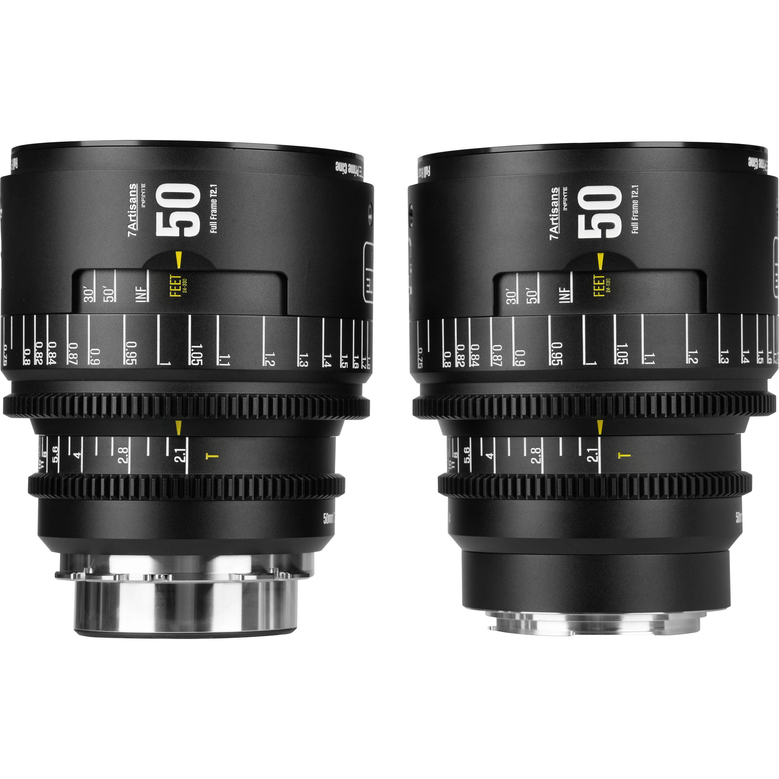 7Artisans INFINTE 50mm T2.1 Ciné Objectif (ARRI PL, Noir)