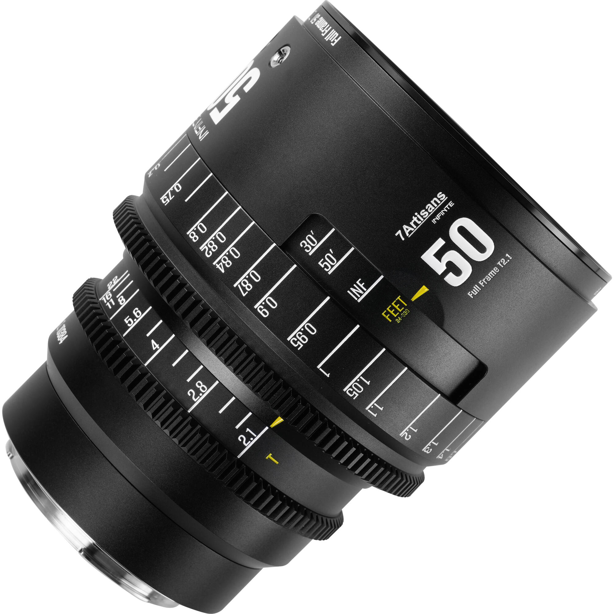 7Artisans INFINTE 50mm T2.1 Ciné Objectif (ARRI PL, Noir)