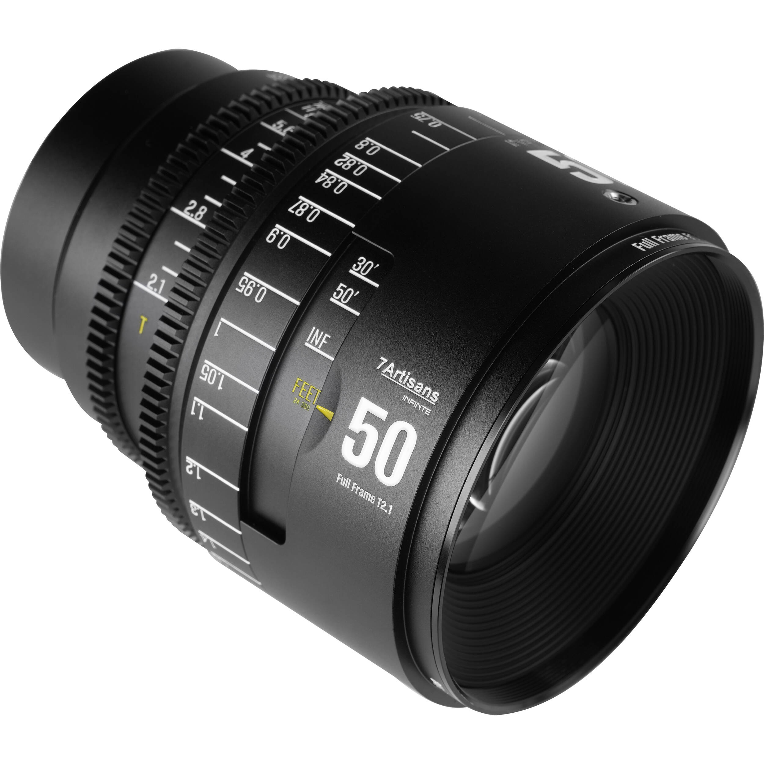 7Artisans INFINTE 50mm T2.1 Ciné Objectif (ARRI PL, Noir)