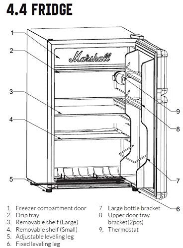 Marshall 4.4 Medium Capacity Bar Fridge