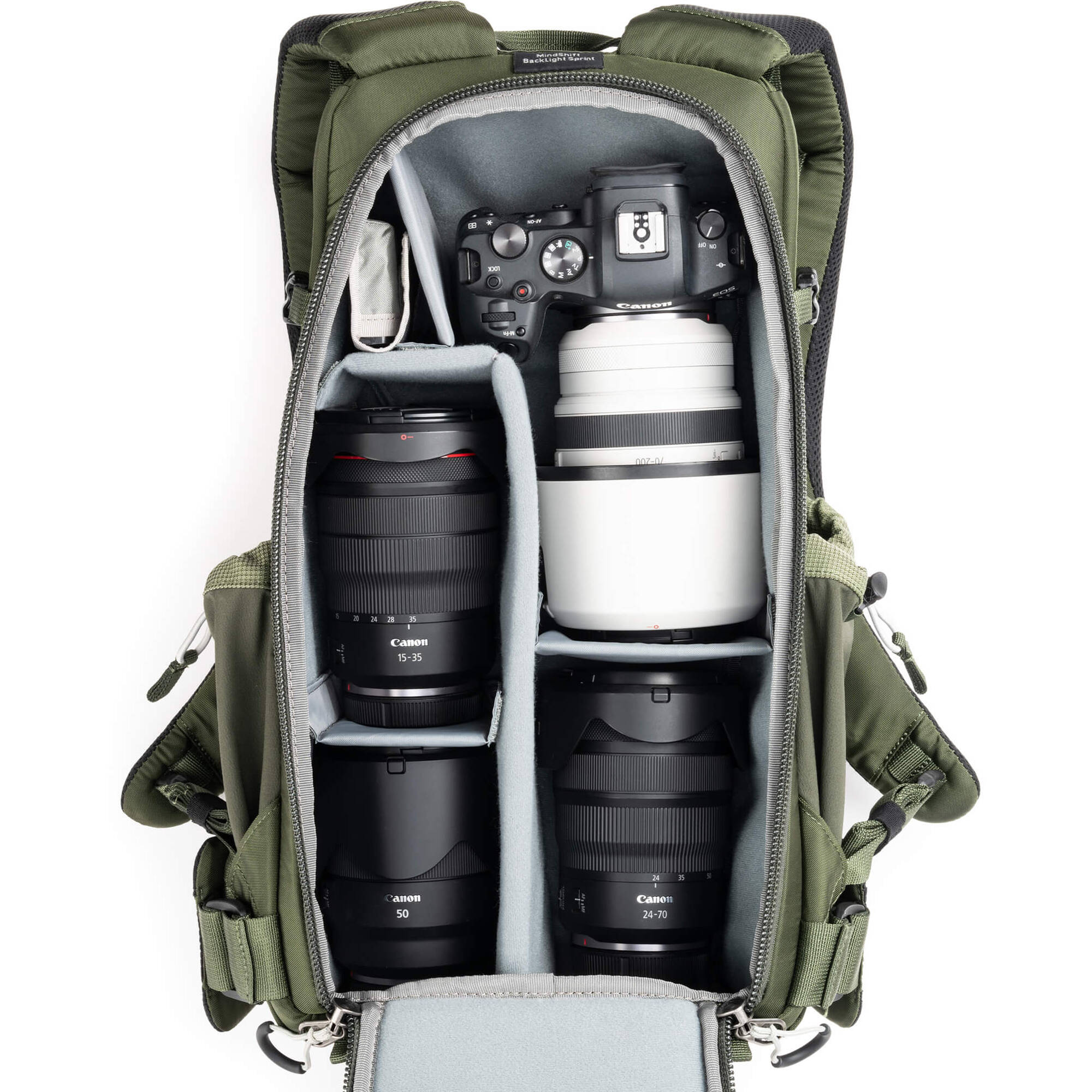 Think Tank MindShift Gear Backlight Sprint Sac à dos (Vert Montane, 15 L)