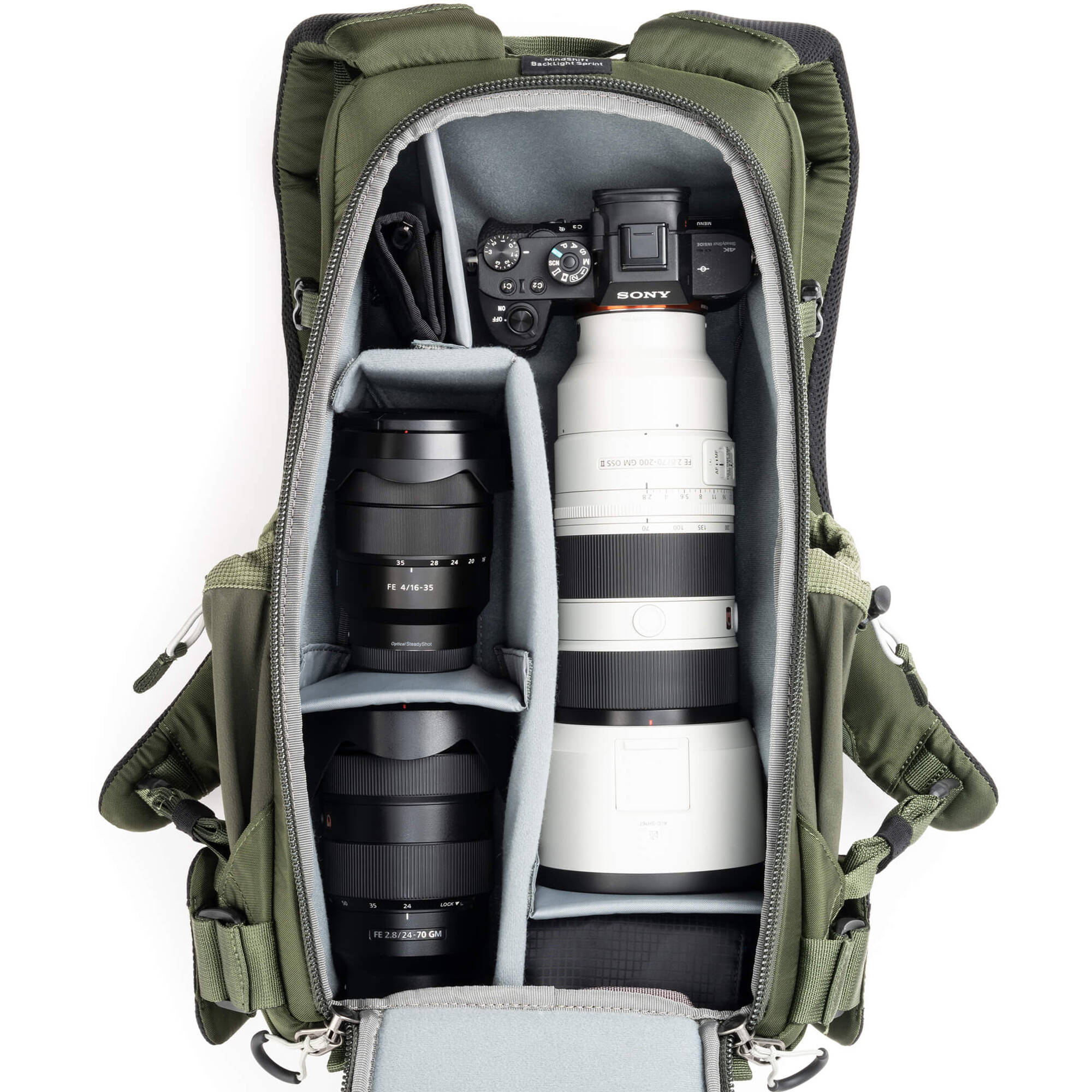 Think Tank MindShift Gear Backlight Sprint Sac à dos (Vert Montane, 15 L)