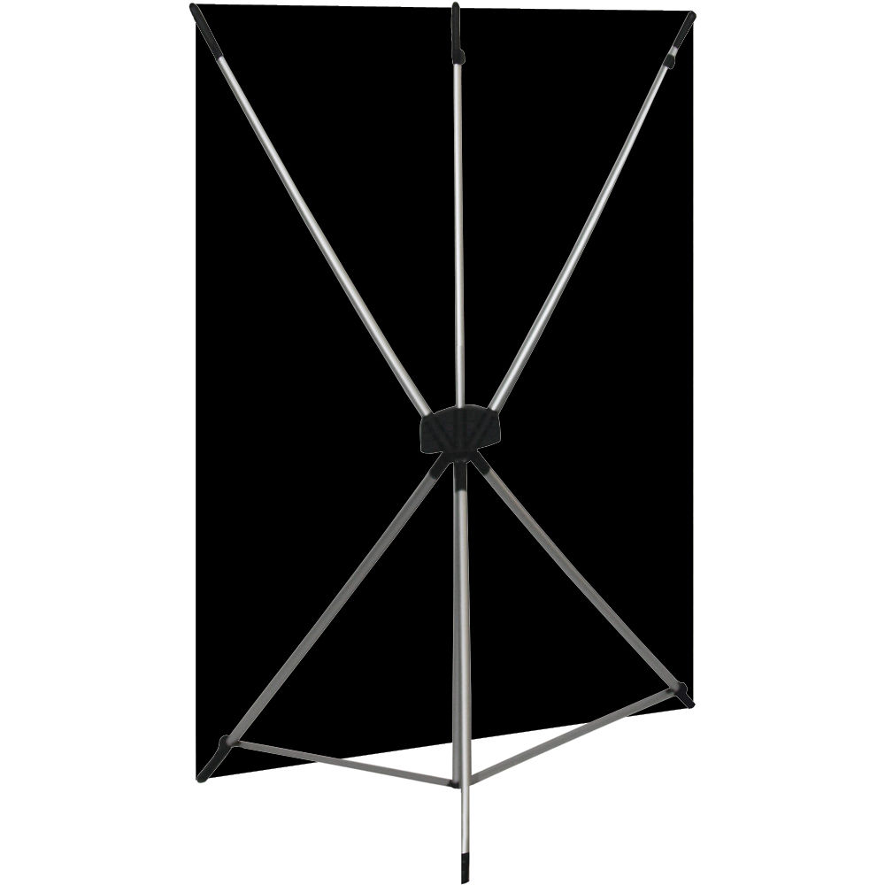 Westcott X-Drop Wrinkle-Resistant Backdrop - Rich Black Kit (5' x 7')