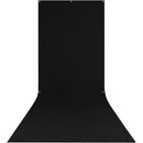 Westcott X-Drop Wrinkle-Resistant Backdrop - Rich Black Sweep (5' x 12')