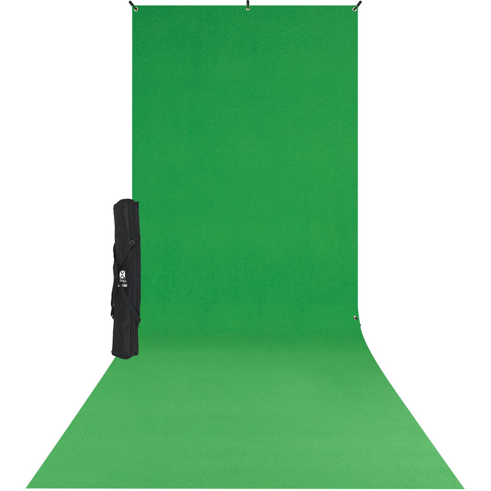 Westcott X-Drop Wrinkle-Resistant Backdrop Kit - Chroma-Key Green Sweep (5' x 12')