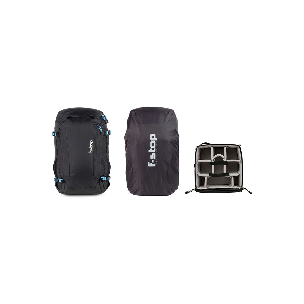 F Stop Backpack Label f-stop Kashmir UL 30L Backpack Essentials Bundle - Black/Blue U160-01A