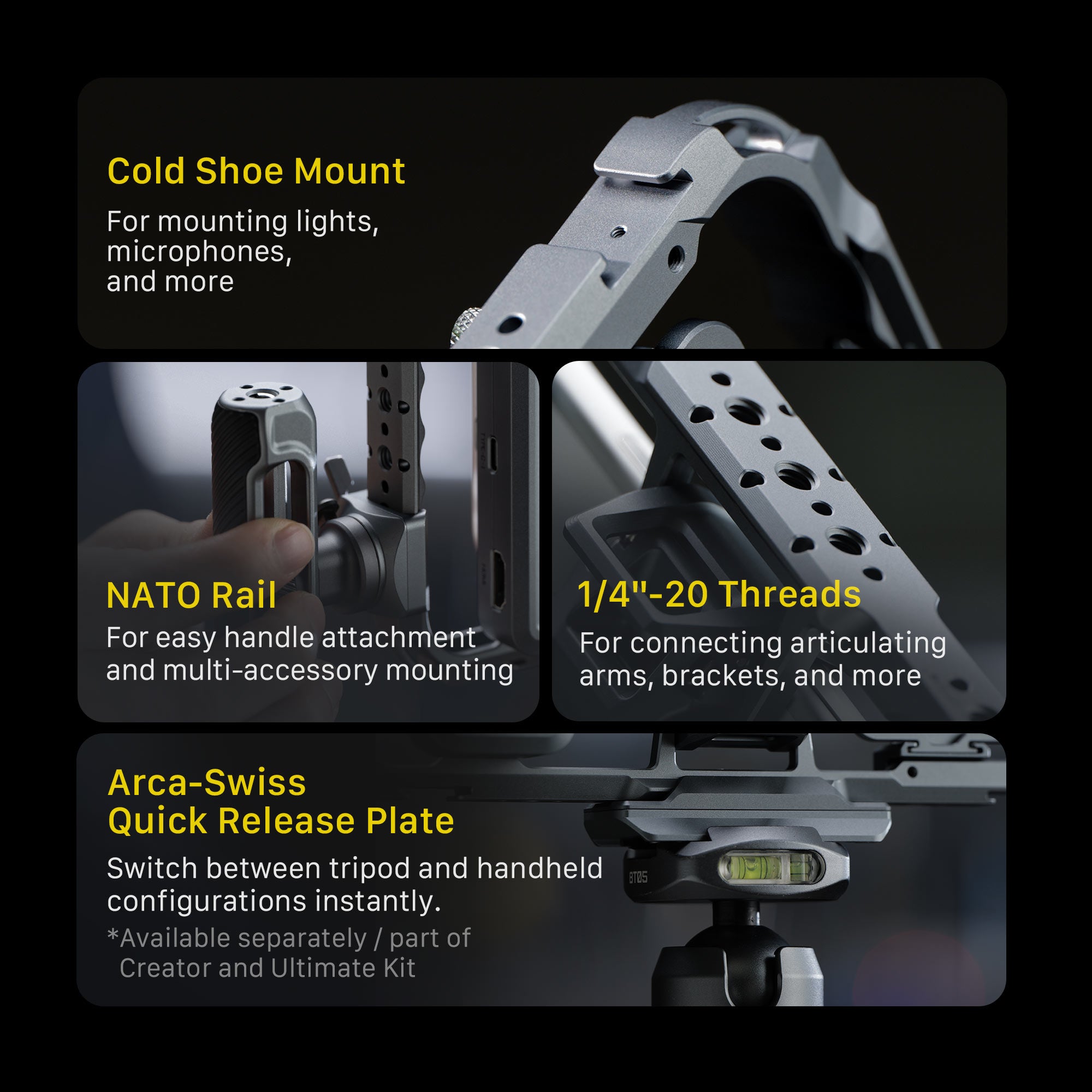 Tilta NATO to ARCA Adapter - Space Gray