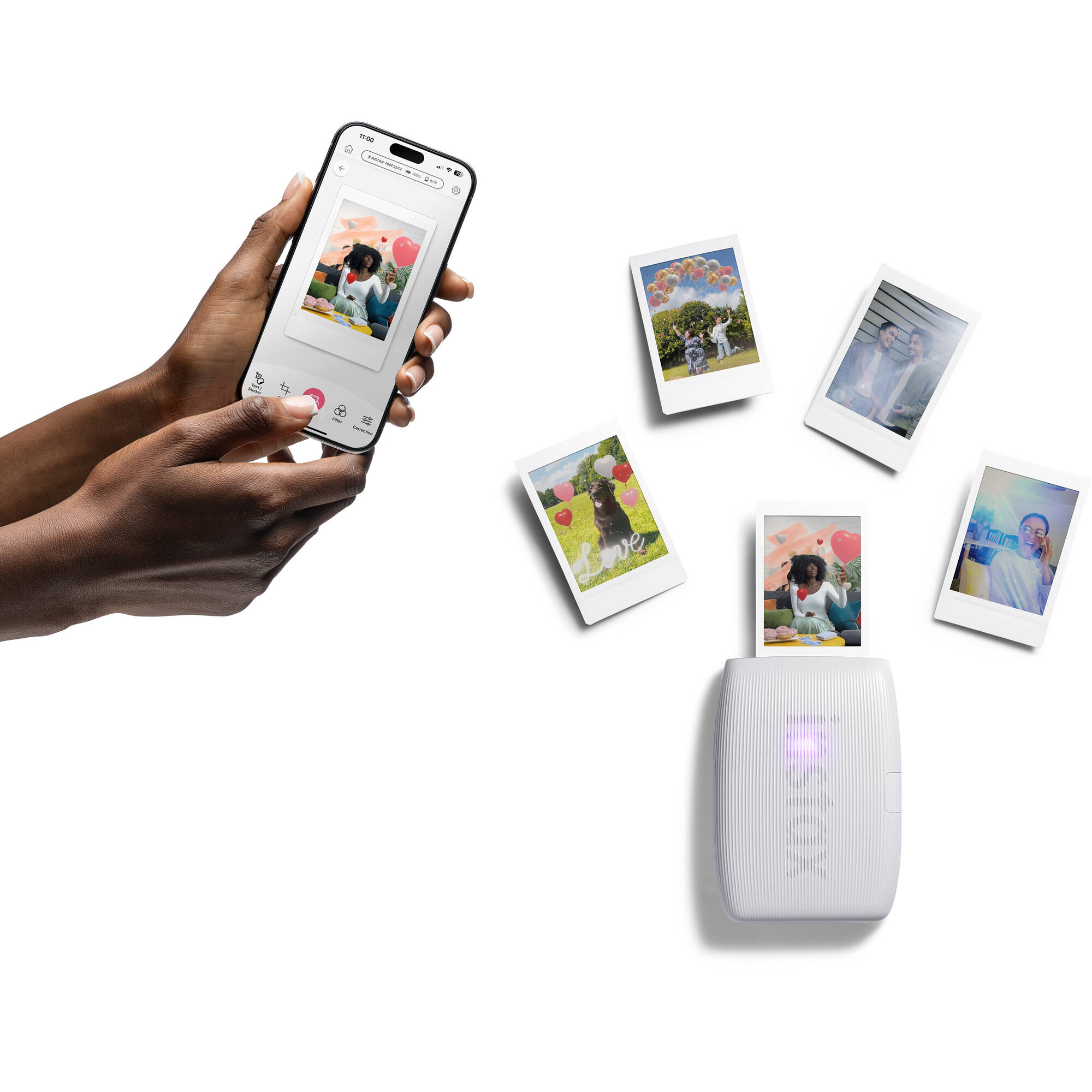 Fujifilm INSTAX MINI Link 3 Smartphone Printer (Clay White)