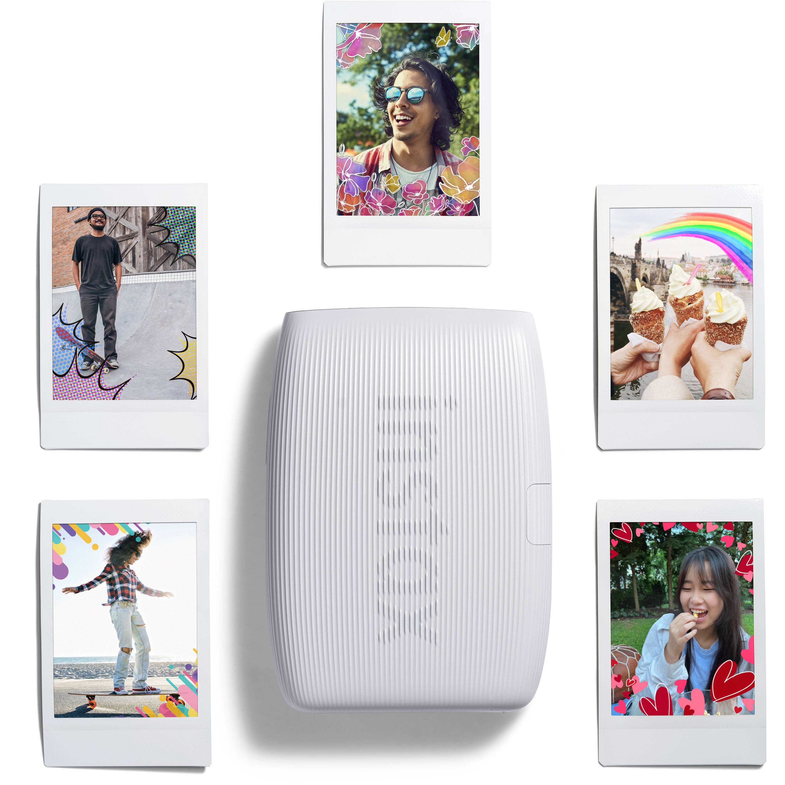 Fujifilm INSTAX MINI Link 3 Smartphone Printer (Clay White)