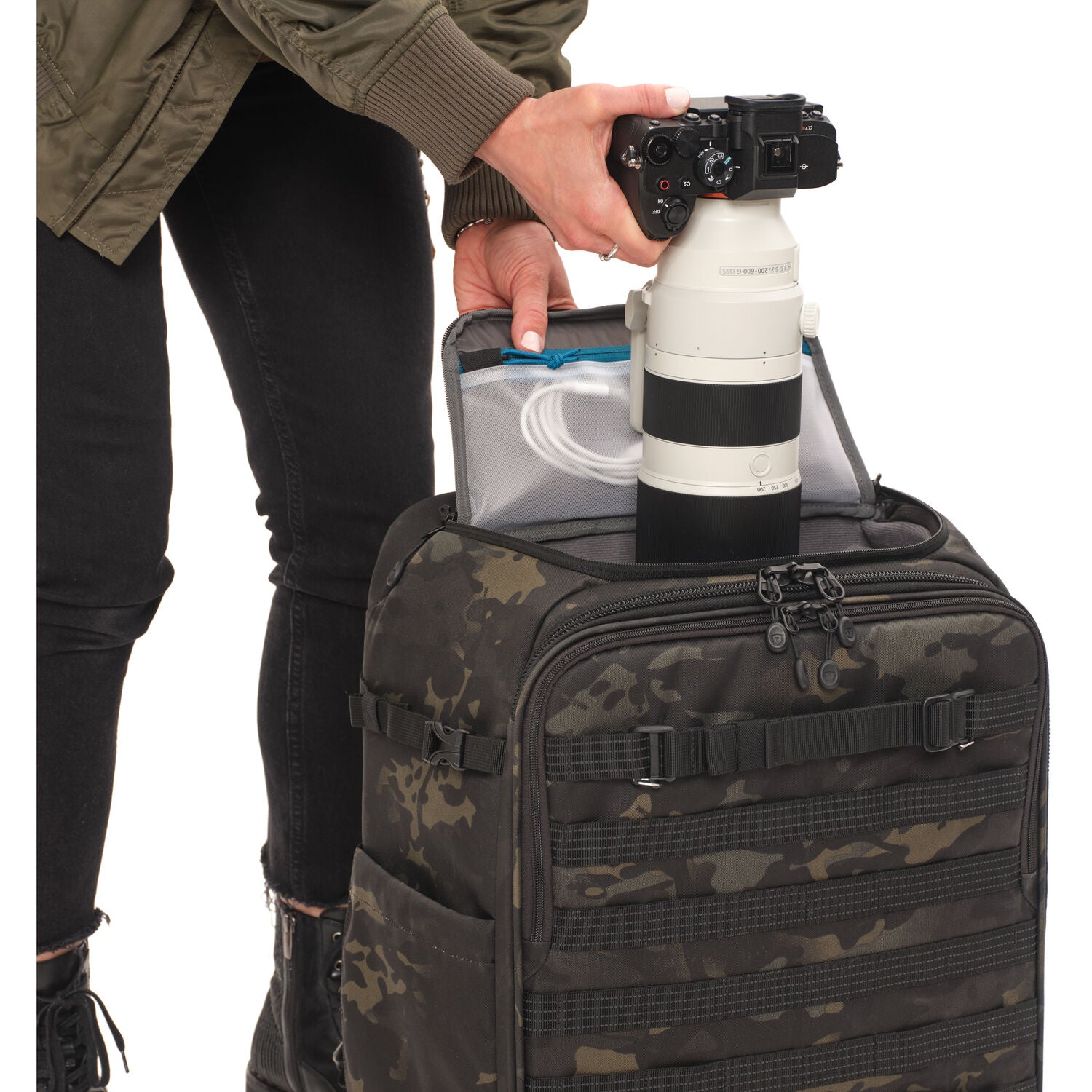 Tenba Axis v2 Rolling Backpack - MultiCam Black
