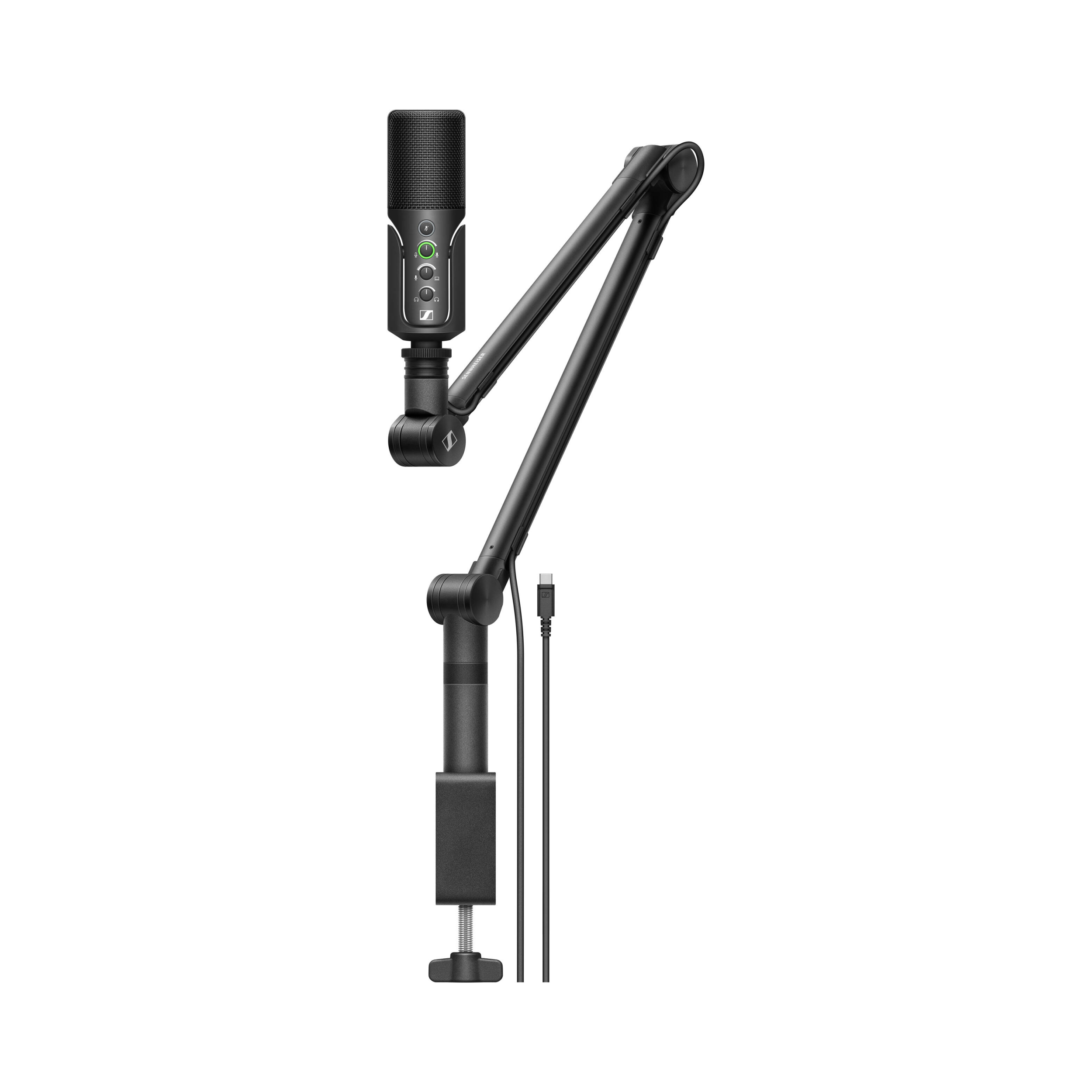 Ensemble de diffusion en continu avec microphone à condensateur USB Profile de Sennheiser avec perche - Boîte ouverte