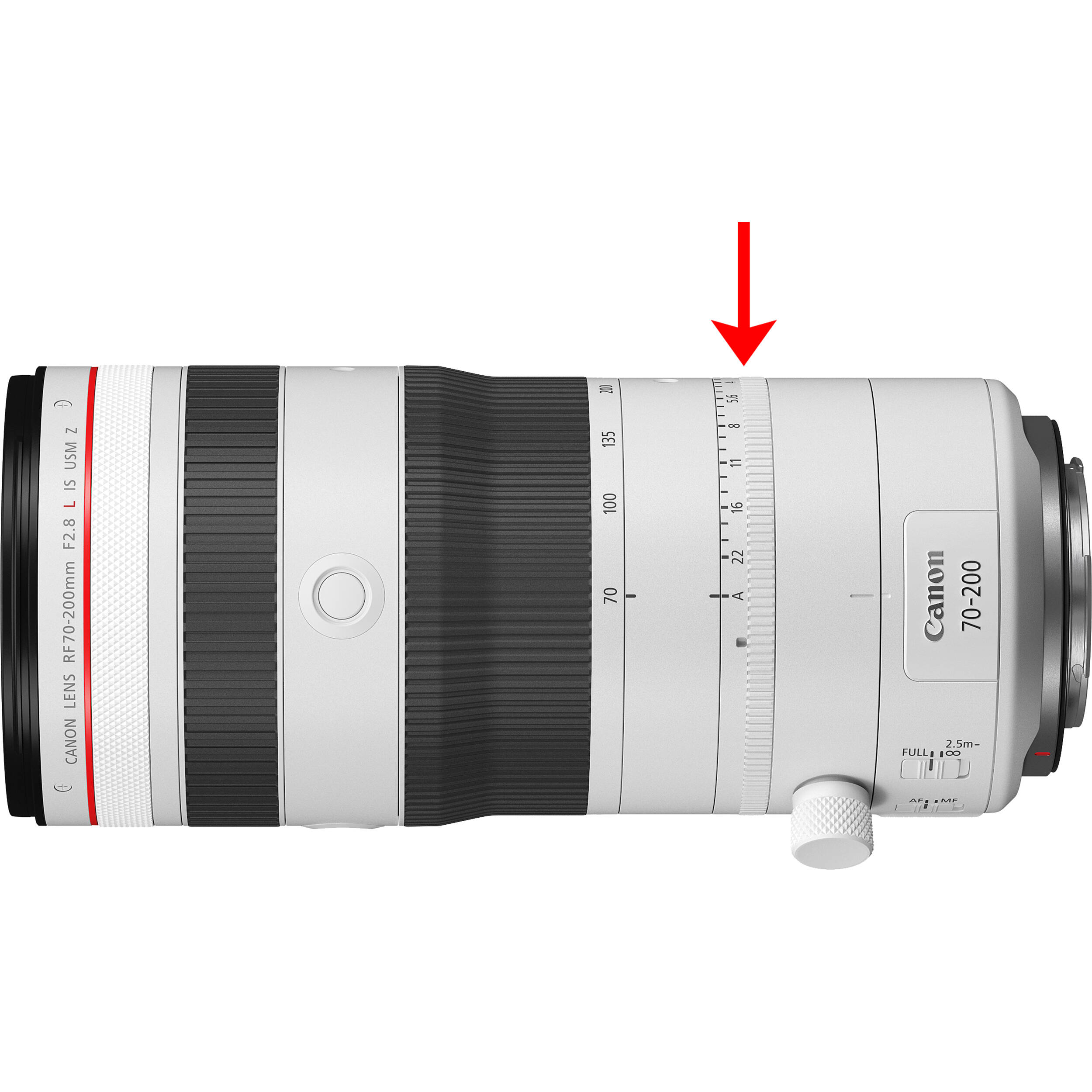 Canon RF 70-200mm f/2.8 L IS USM Z Lens (White, Canon RF) 6594C002