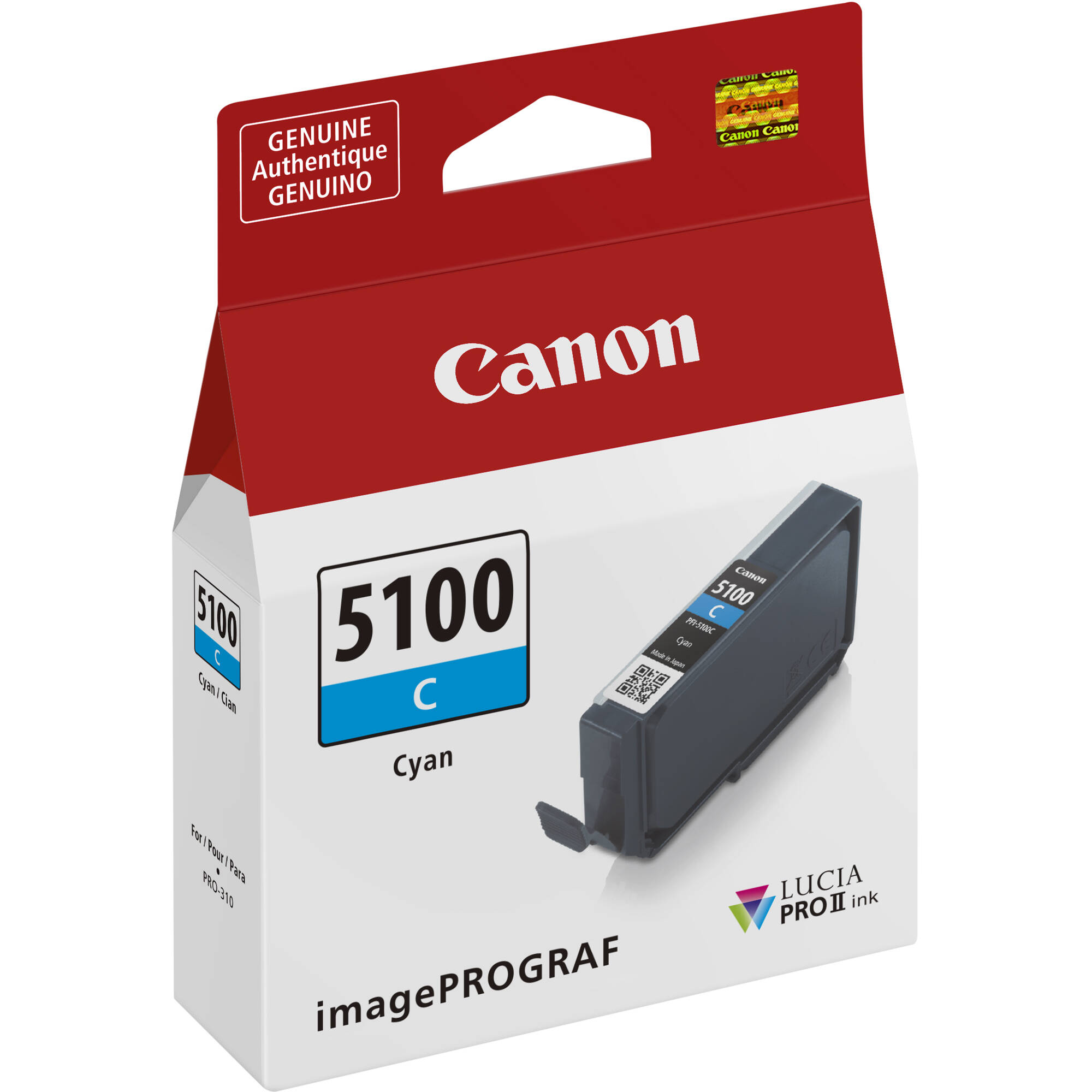 Canon PFI-5100 LUCIA PRO II Cyan Ink Tank (14.4mL)