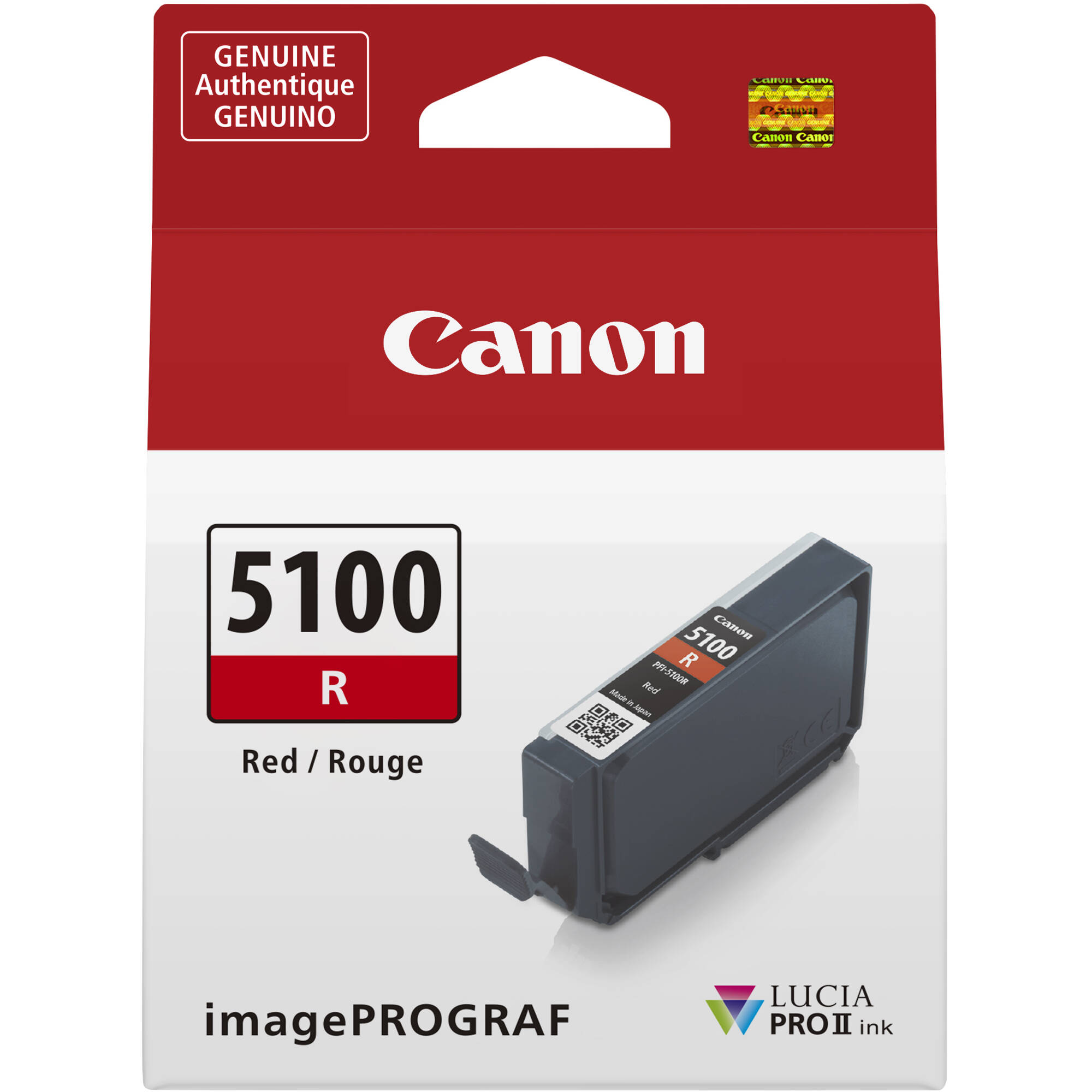 Canon PFI-5100 LUCIA PRO II REDER RÉQUIRE À À L'ENK ROUGE (14,4 ml)