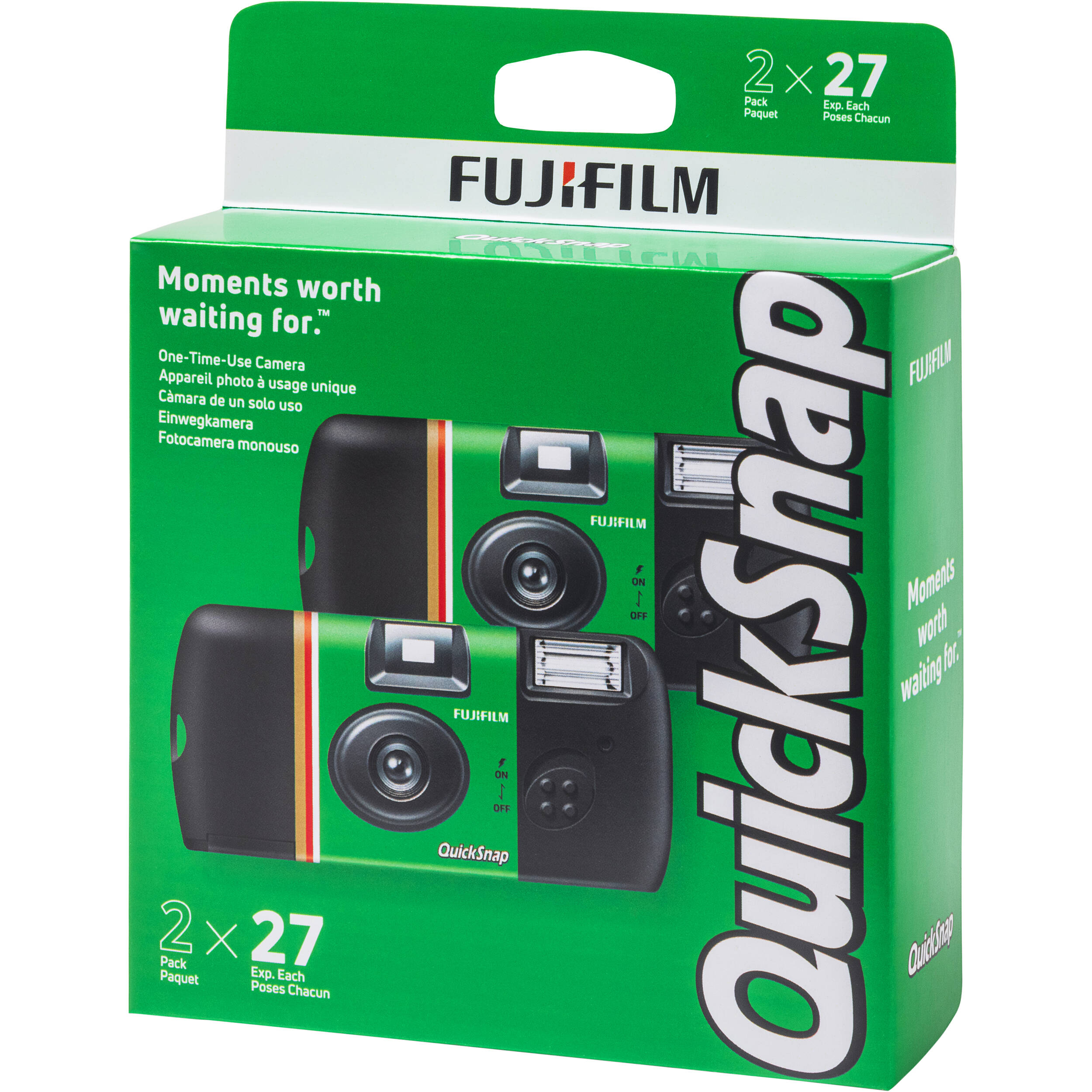 FUJIFILM QuickSnap Flash 400 One-Time-Use Disposable Camera (27 Exposures, 2-Pack)