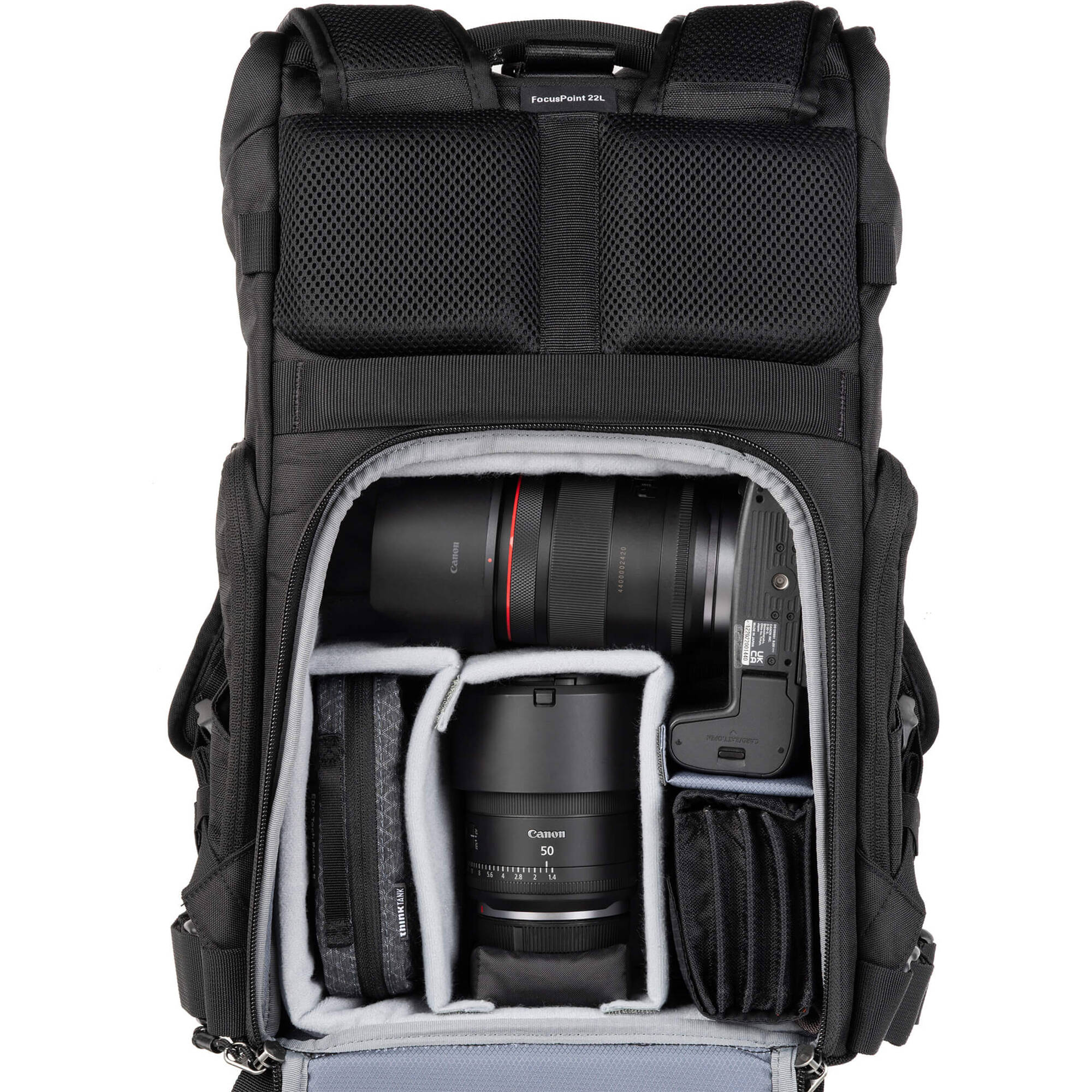 Think Tank Photo FocusPoint Rolltop caméra Sac à dos (Urban Rust, 22 L)