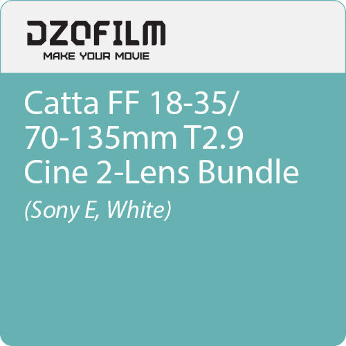DZOFilm Catta FF 18-35/35-80mm T2.9 Cine 2-Lens Bundle (Sony E, White)