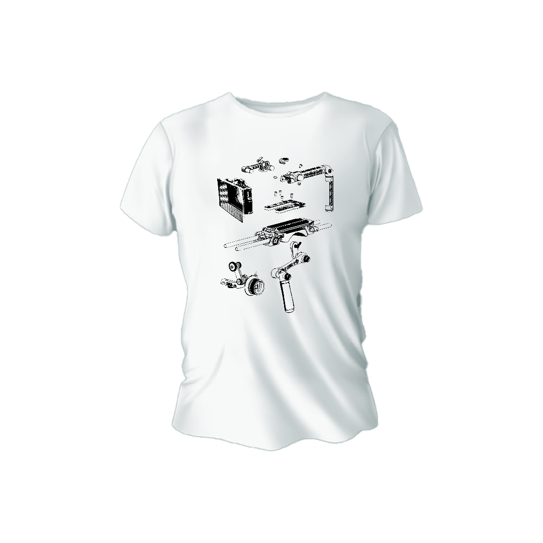 EP T-shirt en coton à manches courtes avec plate-caméra - White - Taille L