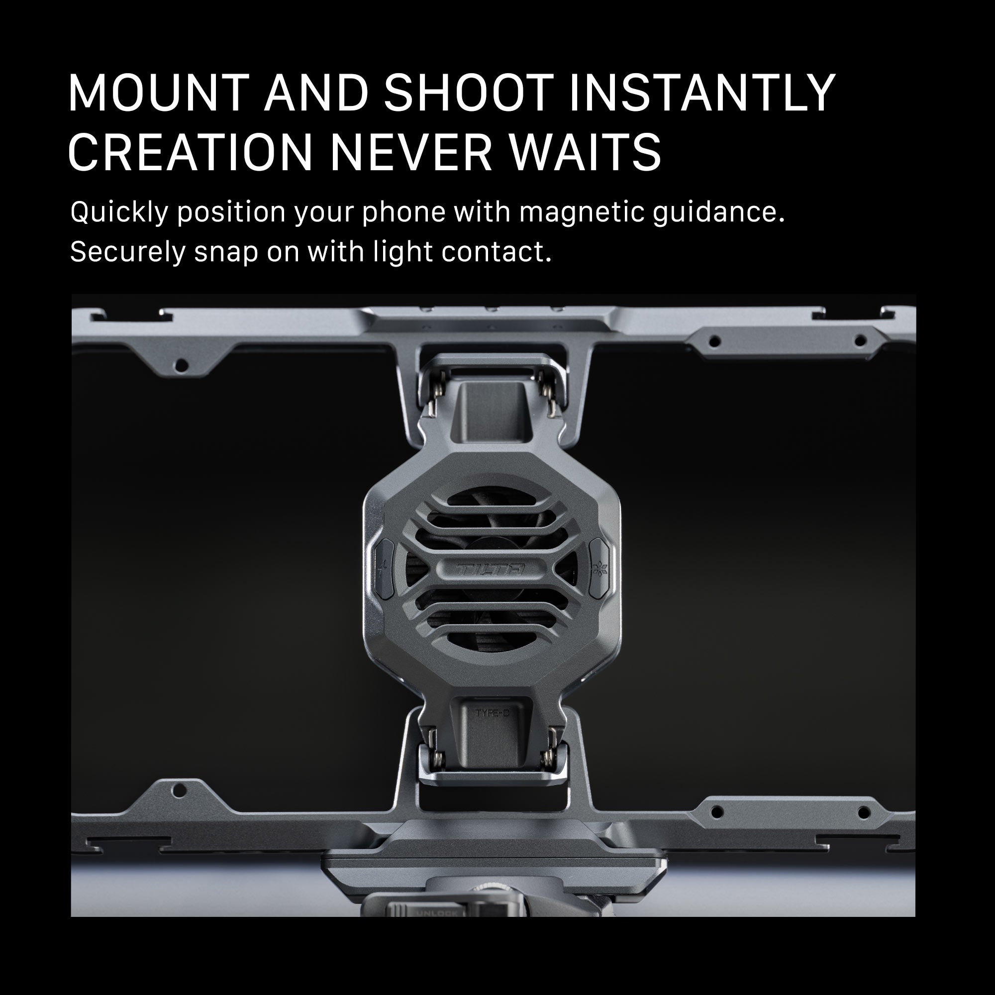Tilta Khronos Cooling System for Universal Smartphone Case - Space Gray