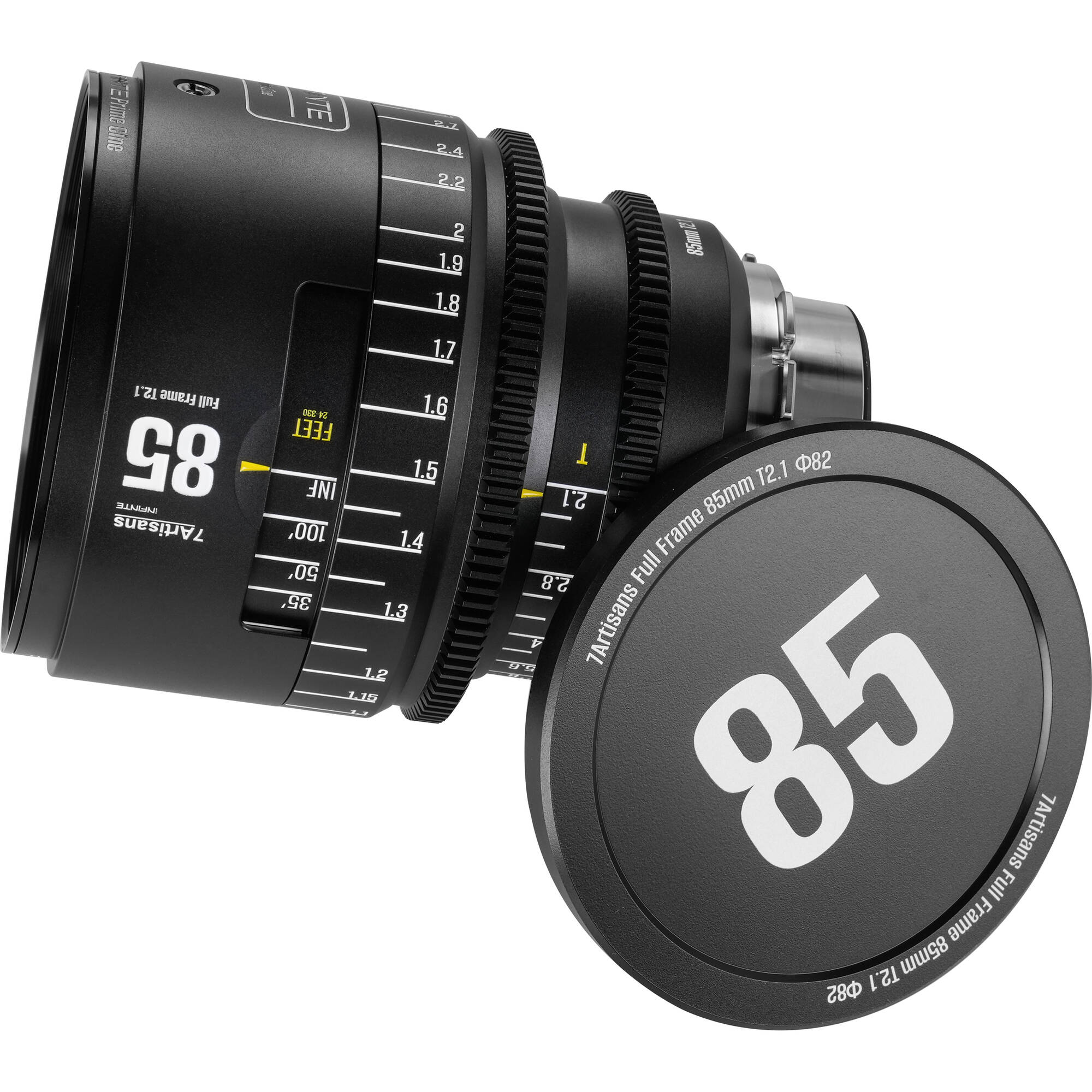 7Artisans INFINTE 85mm T2.1 Ciné Objectif (Canon EF, Noir)
