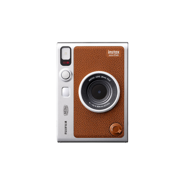 FUJIFILM INSTAX MINI EVO Hybrid Instant Camera (Brown) - The Camera Exchange