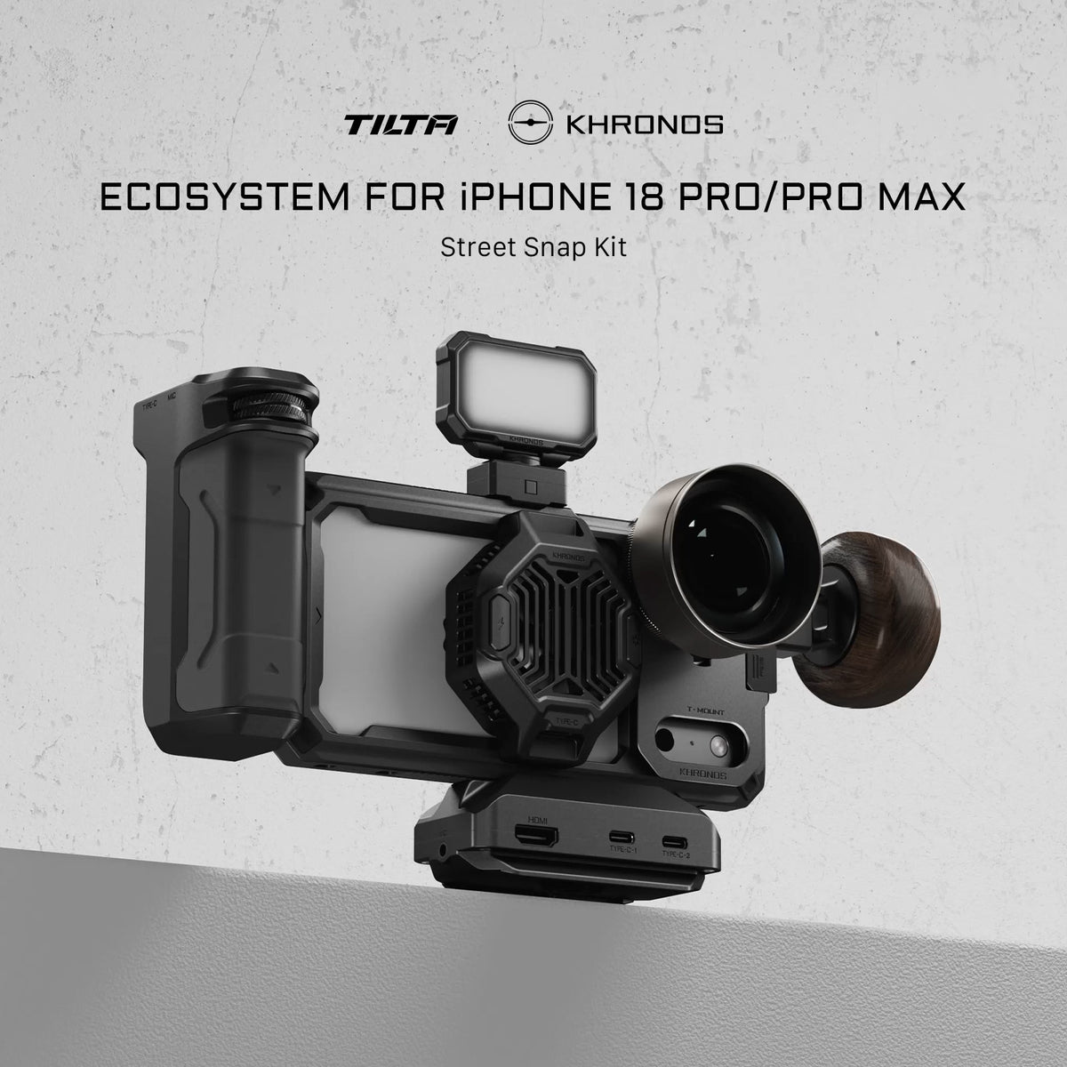 Tilta Khronos iPhone 18 Pro Max Street Snap Kit - Space Gray