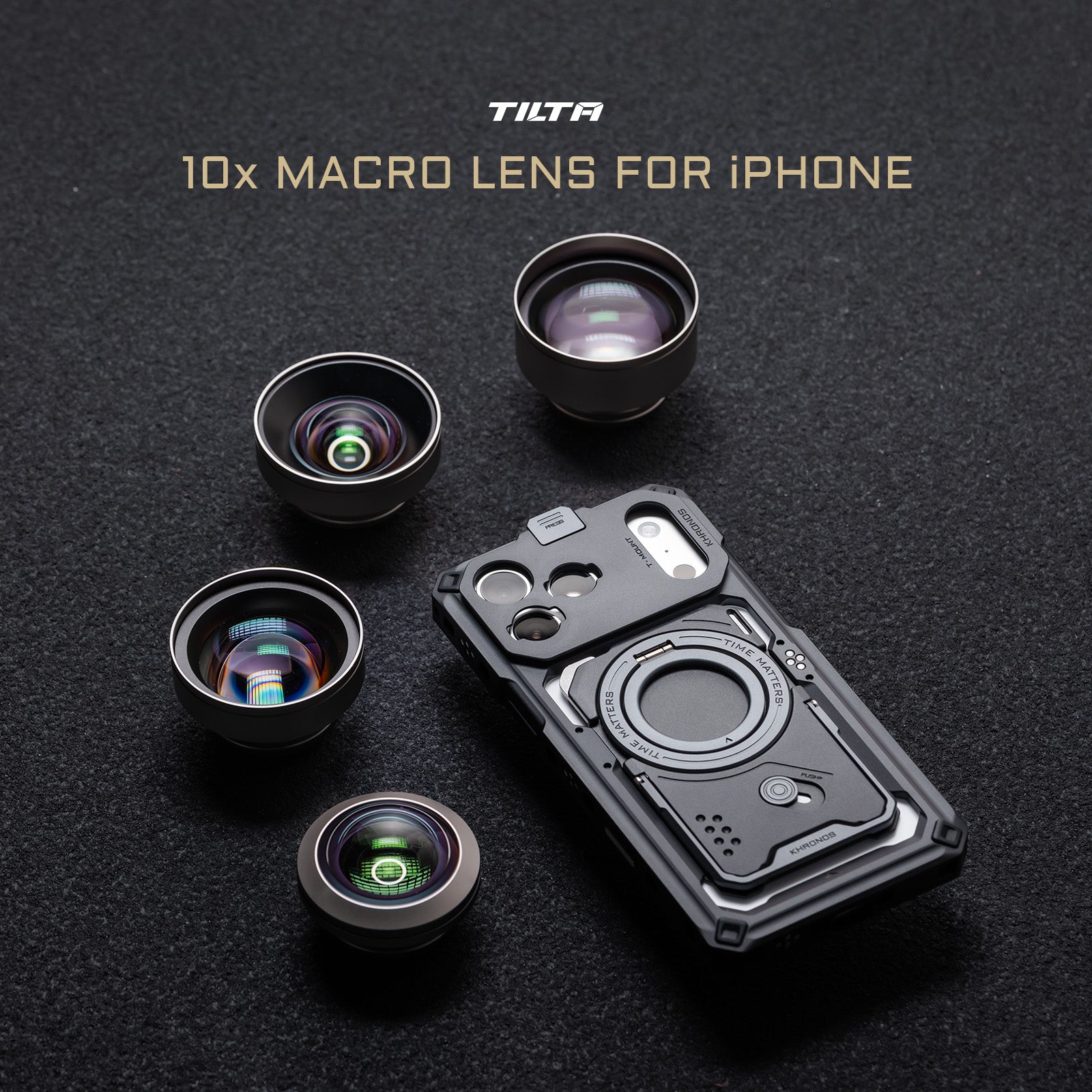 Tilta10x Macro Objectif pour iPhone (T-Mount) - Champagne