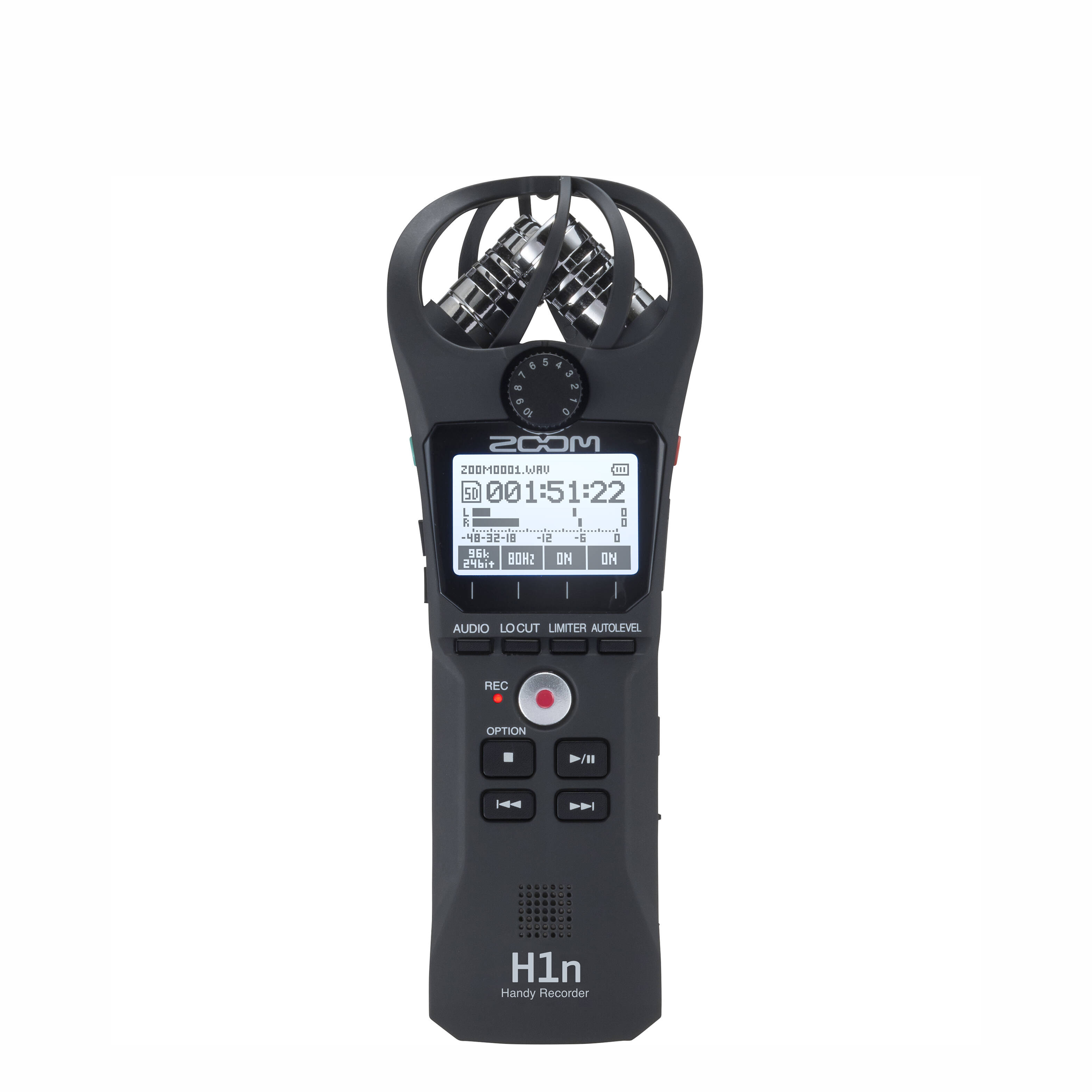 Zoom H1n-VP Portable Handy Recorder with Windscreen, AC Adapter, USB Cable & Case - Open Box