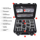 Nanuk 933 Case with Dividers and Lid Organizer (Black)