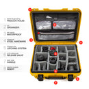 Nanuk 933 Case with Dividers and Lid Organizer (Yellow)