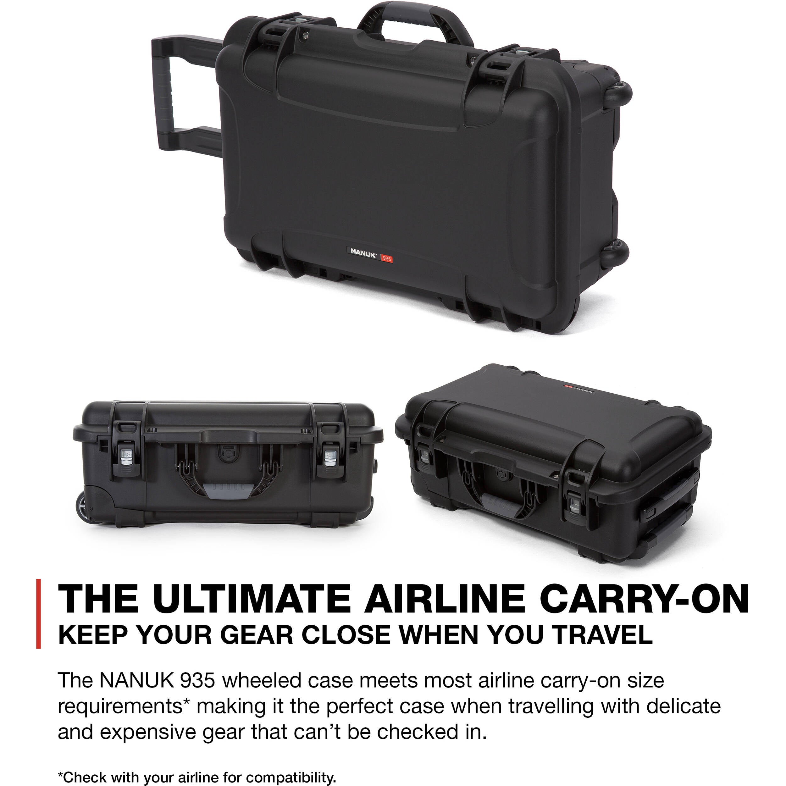 Valise rigide Nanuk 935 avec roues robustes (28,5 L)