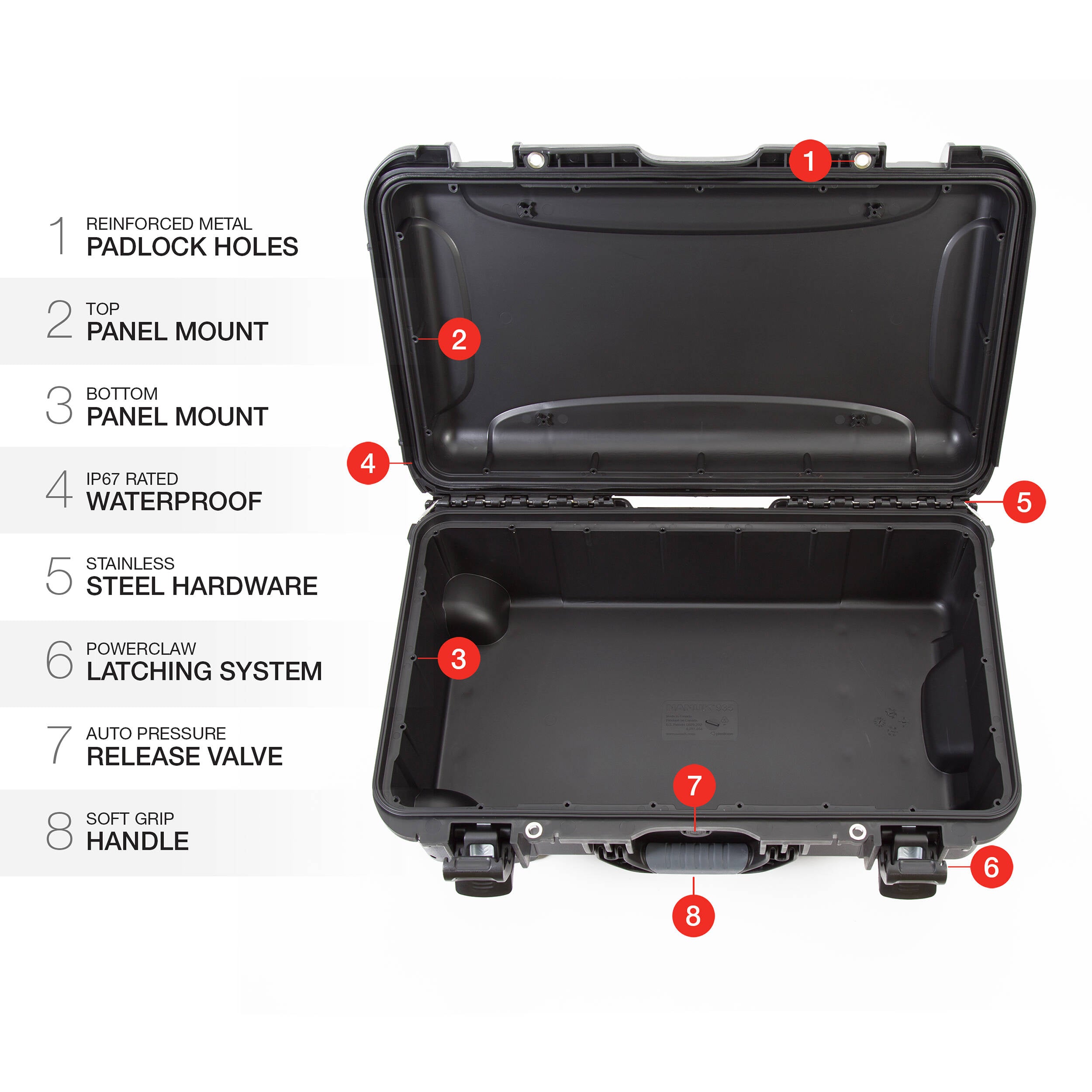 Valise rigide Nanuk 935 avec roues robustes (28,5 L)