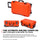 Nanuk 935 Waelled Hard Utility Case avec insert de diviseur rembourré et organisateur de couvercle (orange)