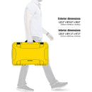 Nanuk 935 Étui utilitaire dur à roues avec insert de diviseur rembourré et organisateur de couvercle (jaune)