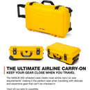 Nanuk 935 Étui utilitaire dur à roues avec insert de diviseur rembourré et organisateur de couvercle (jaune)