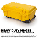 Nanuk 935 Étui utilitaire dur à roues avec insert de diviseur rembourré et organisateur de couvercle (jaune)