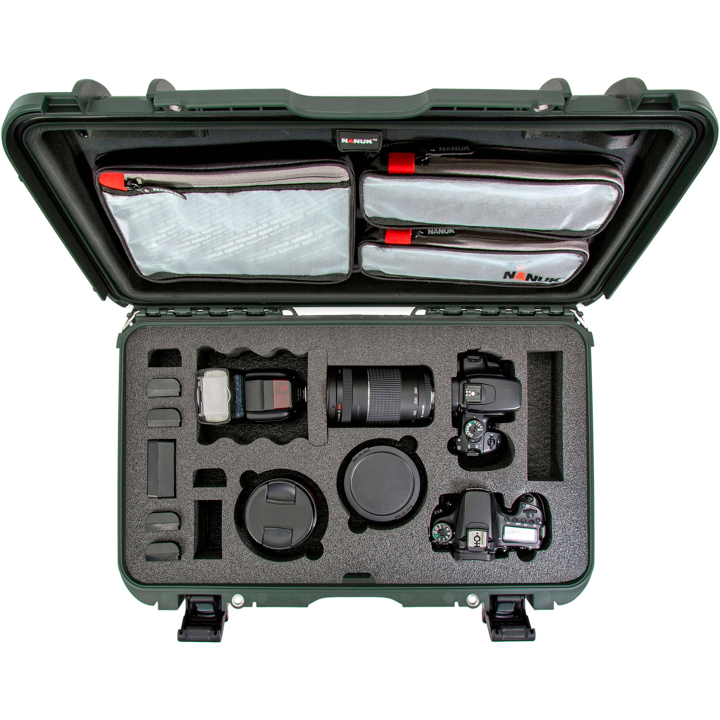 Nanuk 935 DSLR Camera Case with Lid Organizer (Olive)