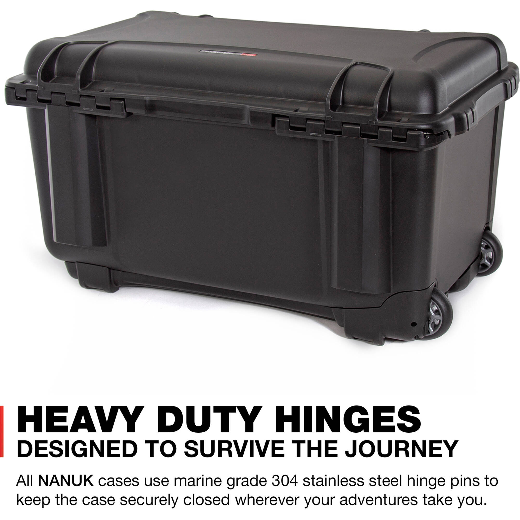 Nanuk 938 Wheeled Case with Lid Organizer & Padded Divider (Black)