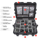 Nanuk 945 Case with Dividers and Lid Organizer (Black)