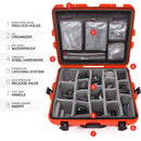 Nanuk 945 Case with Dividers and Lid Organizer (Orange)